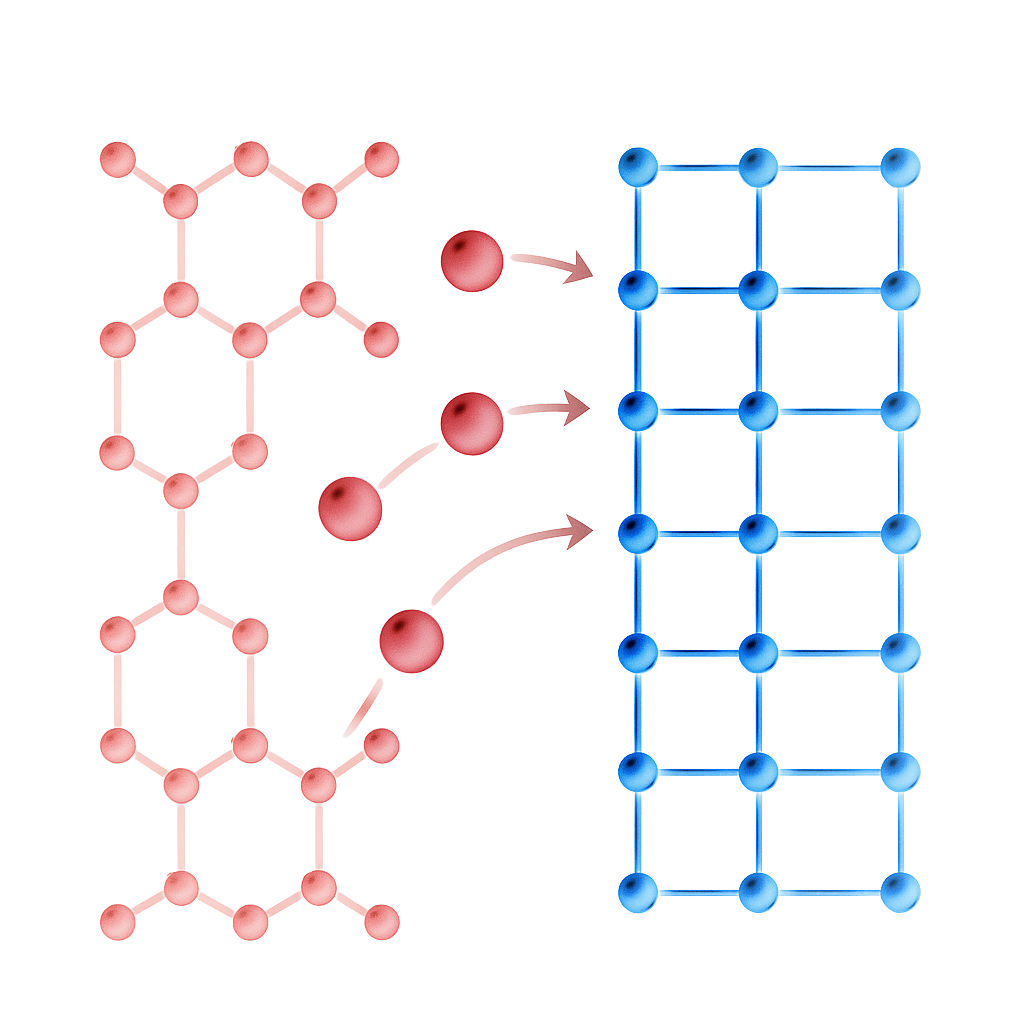 Electrochemical Simulation - Ion flow through electrode lattice